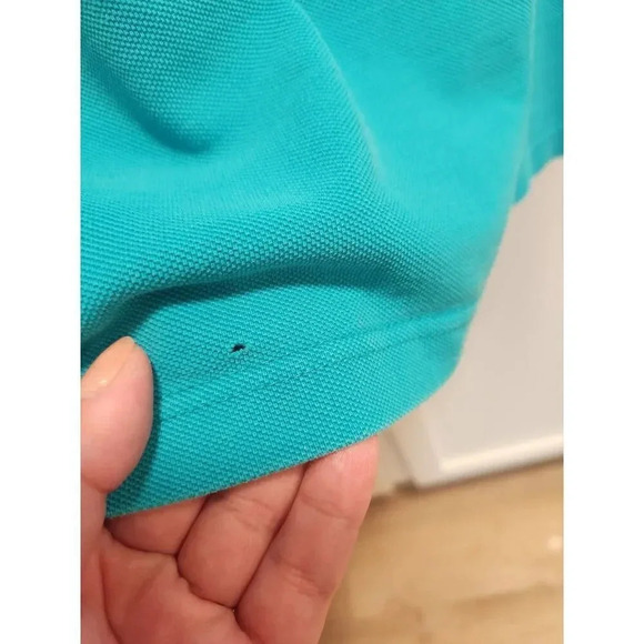 Vintage 90's Woolrich Bright Blue Polo Shirt Sz L / XL - Picture 5 of 7